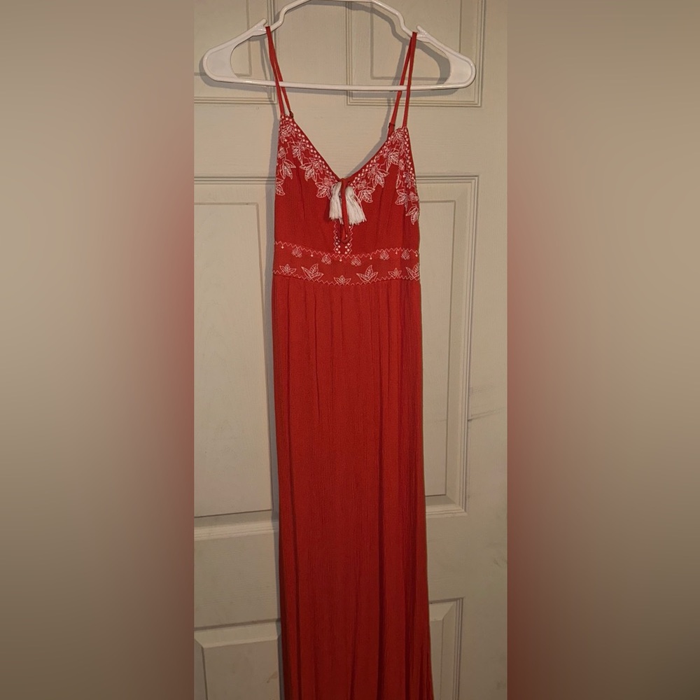 Orange maxi dress
